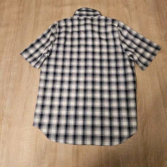 Bon Worth Size Xs Womens Blue Plaid Shirt Embroidrred Bees Flowers Ladybugs - Picture 3 of 7